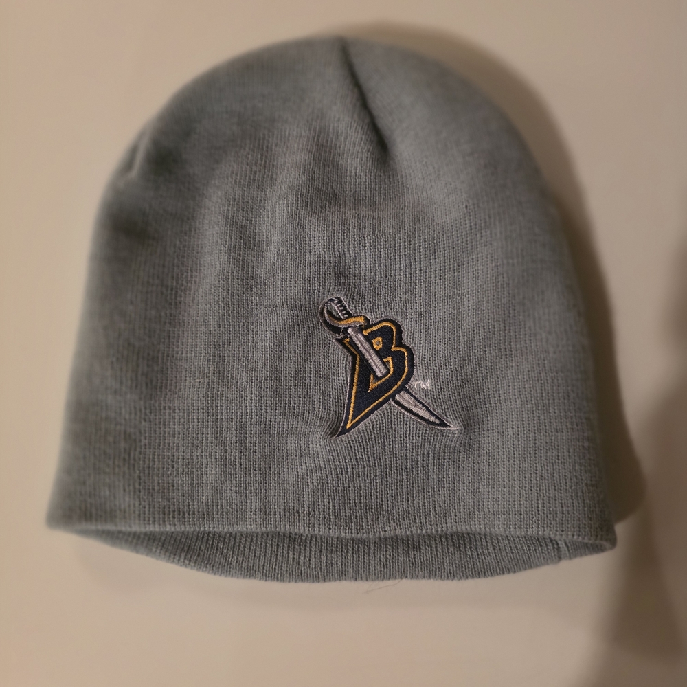 Men's Gray Beanie Hat with Buffalo Sabres Logo